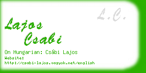 lajos csabi business card